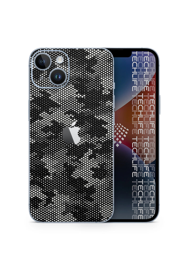 Skin Silver Camuflado Pixel iPhone 14