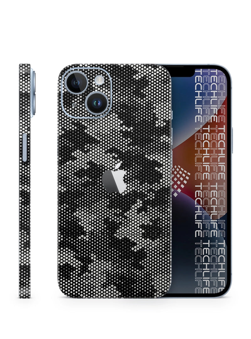 Skin Silver Camuflado Pixel iPhone 14