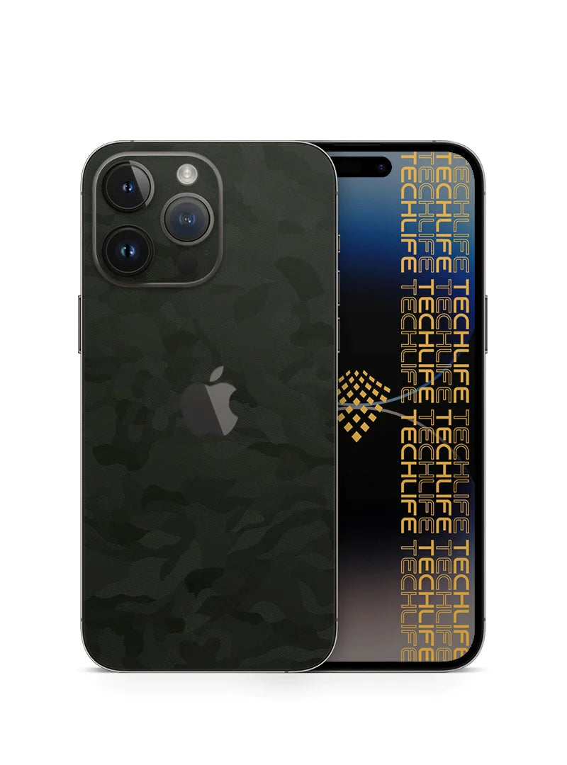 Skin Premium Camuflaje Comando Oscuro iPhone 15 Pro