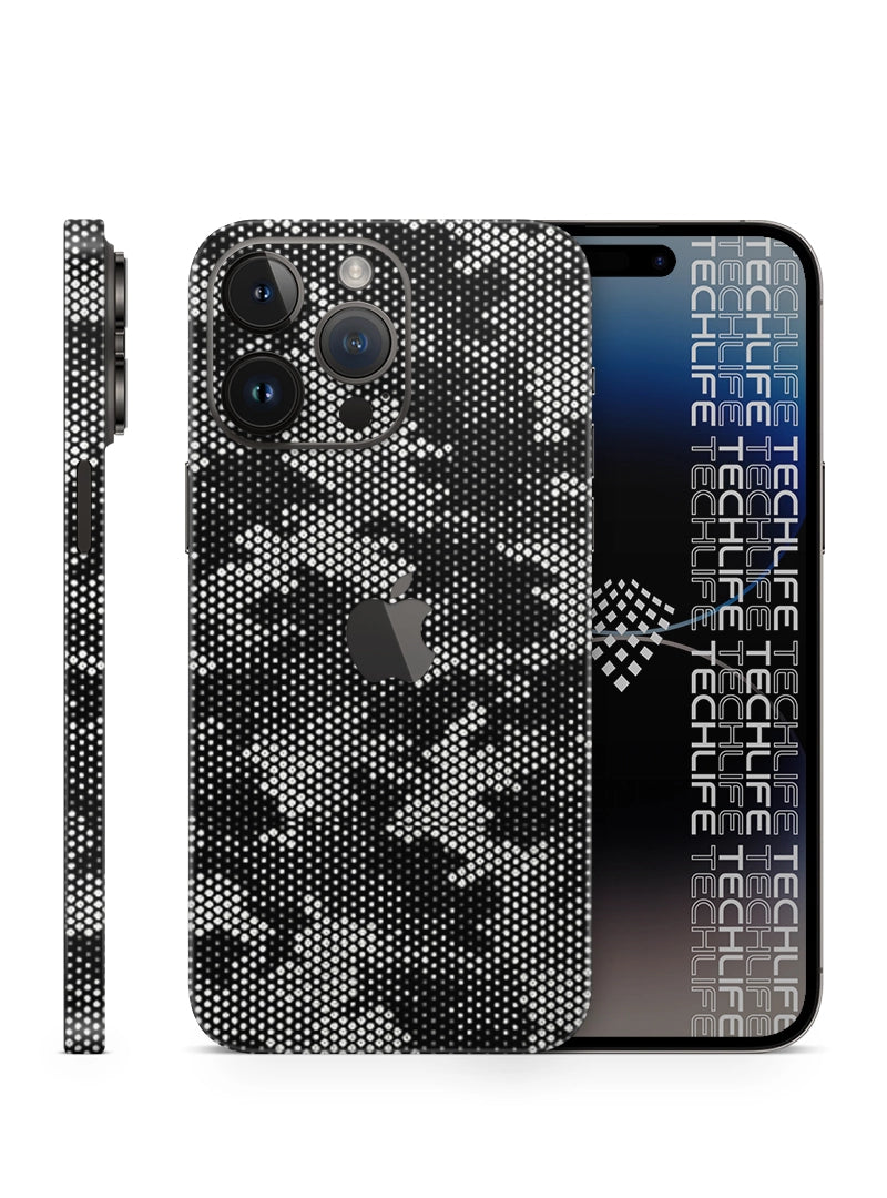 Skin Silver Camuflado Pixel iPhone 14 Pro