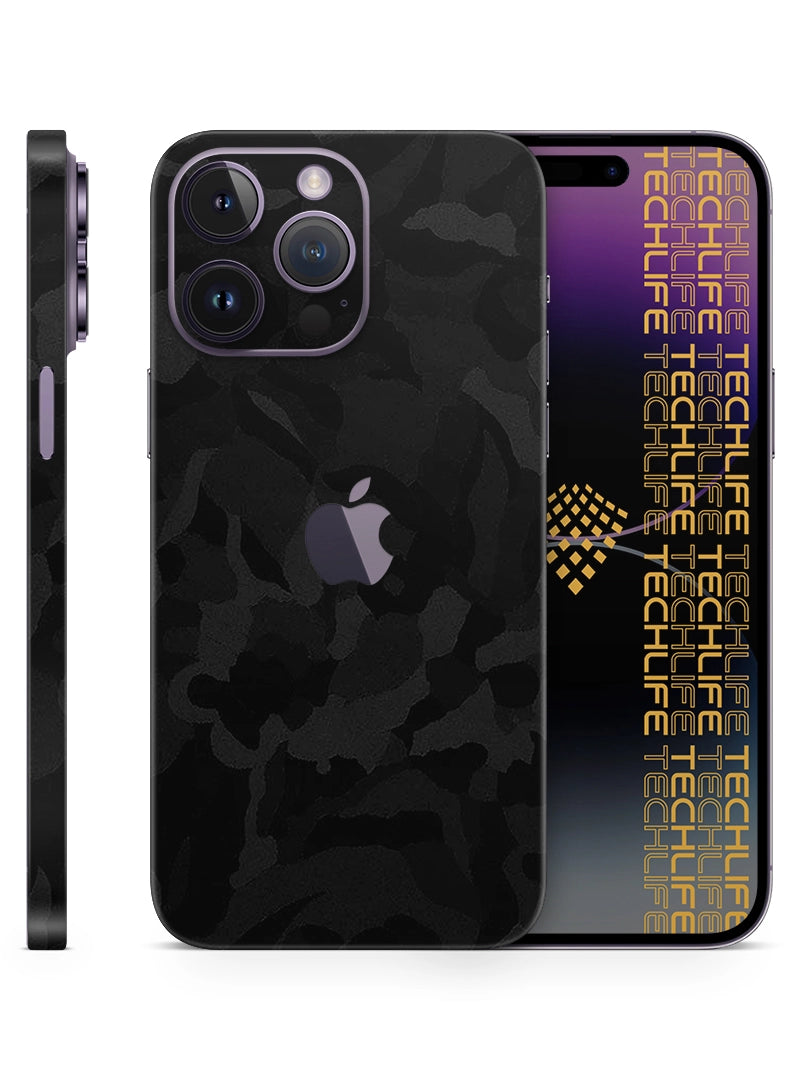Skin Premium Camuflaje Espectro Negro iPhone 14 Pro Max
