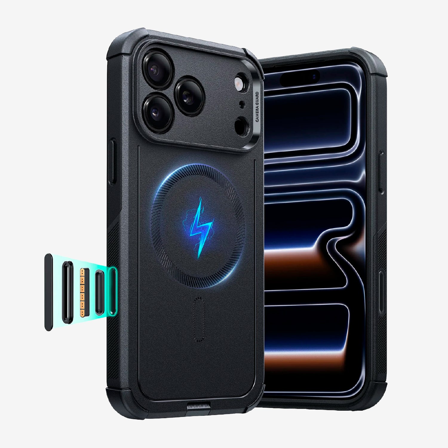 Case  ESR Cyber Tough Magnetic iPhone 17 Pro Max (Camera Control) - Negro