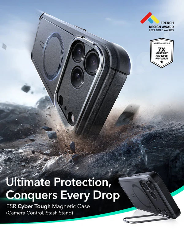 Case ESR Cyber Tough Stand Magnetic iPhone 17 Pro (Camera Control)