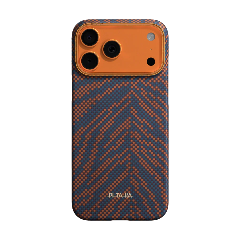 Case Pitaka Aramid Edge para iPhone 17 Pro Max - Burning Orange (PitaTap™)