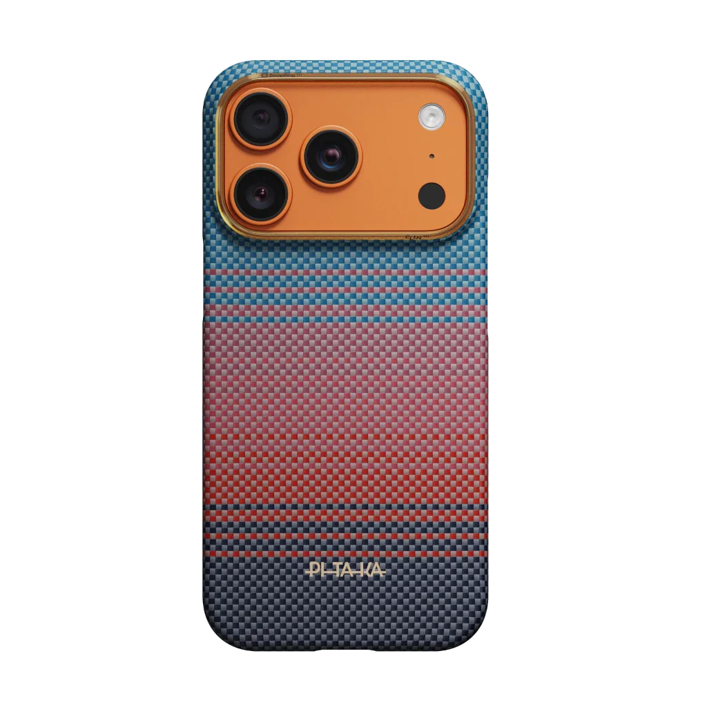 Case Pitaka Aramid Edge para iPhone 17 Pro Max - California Sunset 2.0 Dream 03 (PitaTap™)
