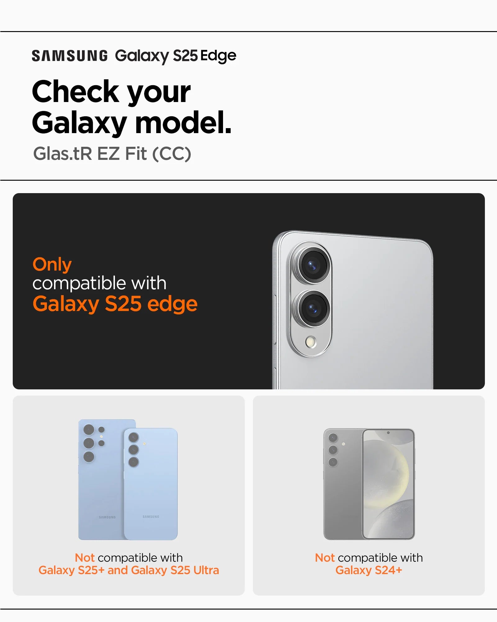 Protector de Pantalla Spigen GLAS.tR EZ Fit Pro Galaxy S25 Edge ( 2pack)