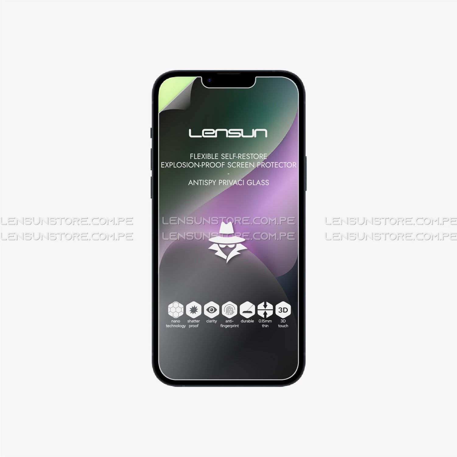 Protector de Pantalla Lensun Privacidad Mate iPhone 14