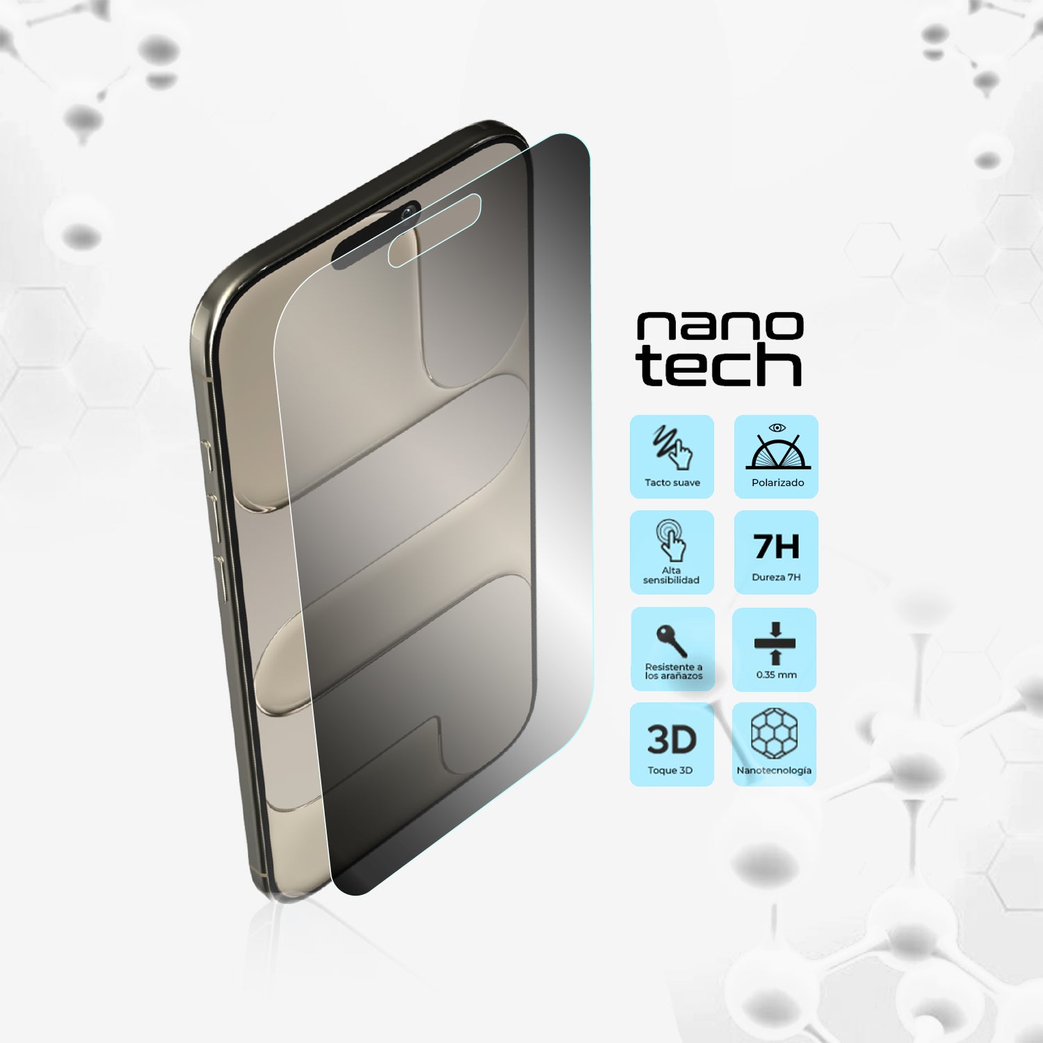 Protector de Pantalla NanoTech Antiespía Mate -  iPhone Air