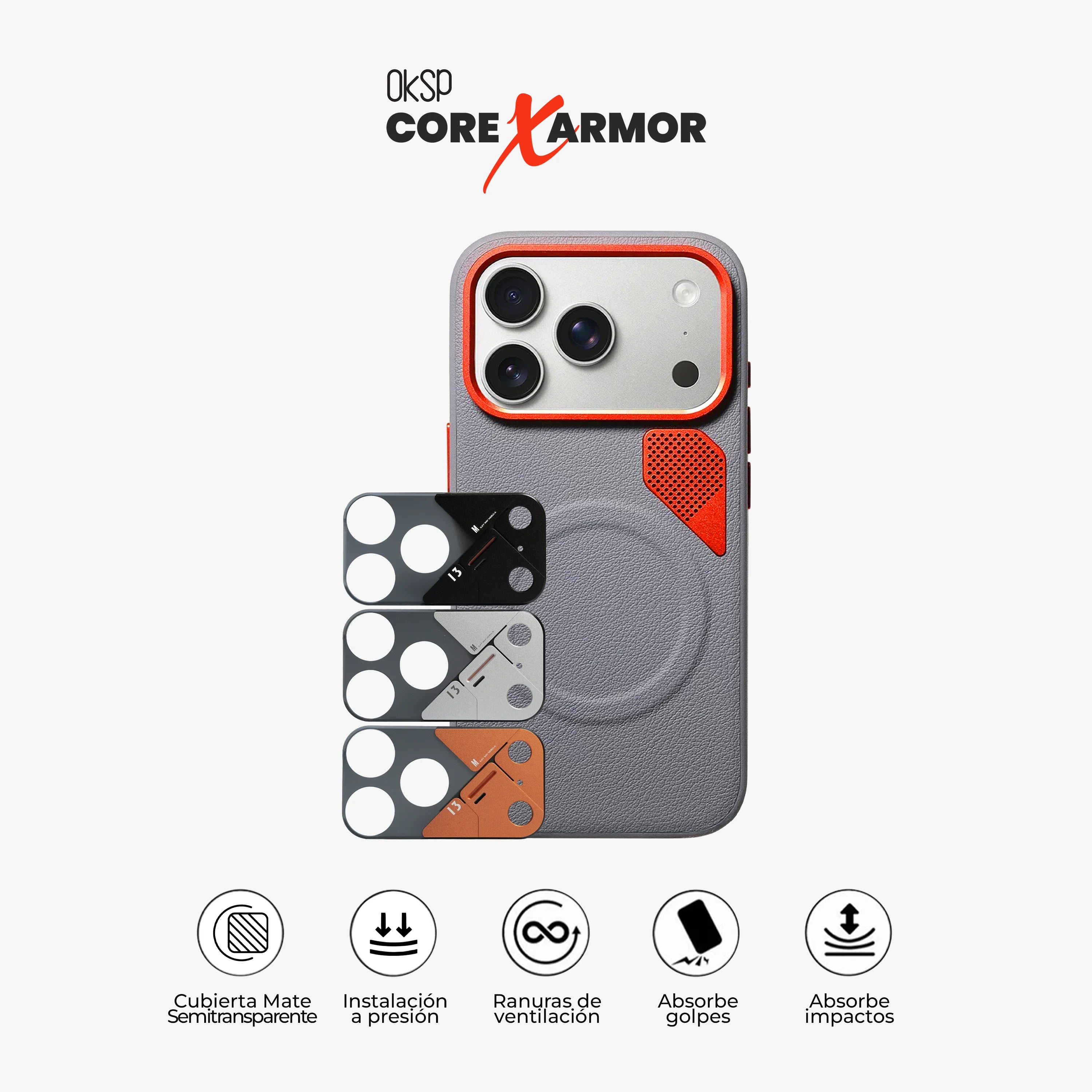 #Case Core X Armor - iPhone 17 Pro Max (MagSafe) (Color)_gris