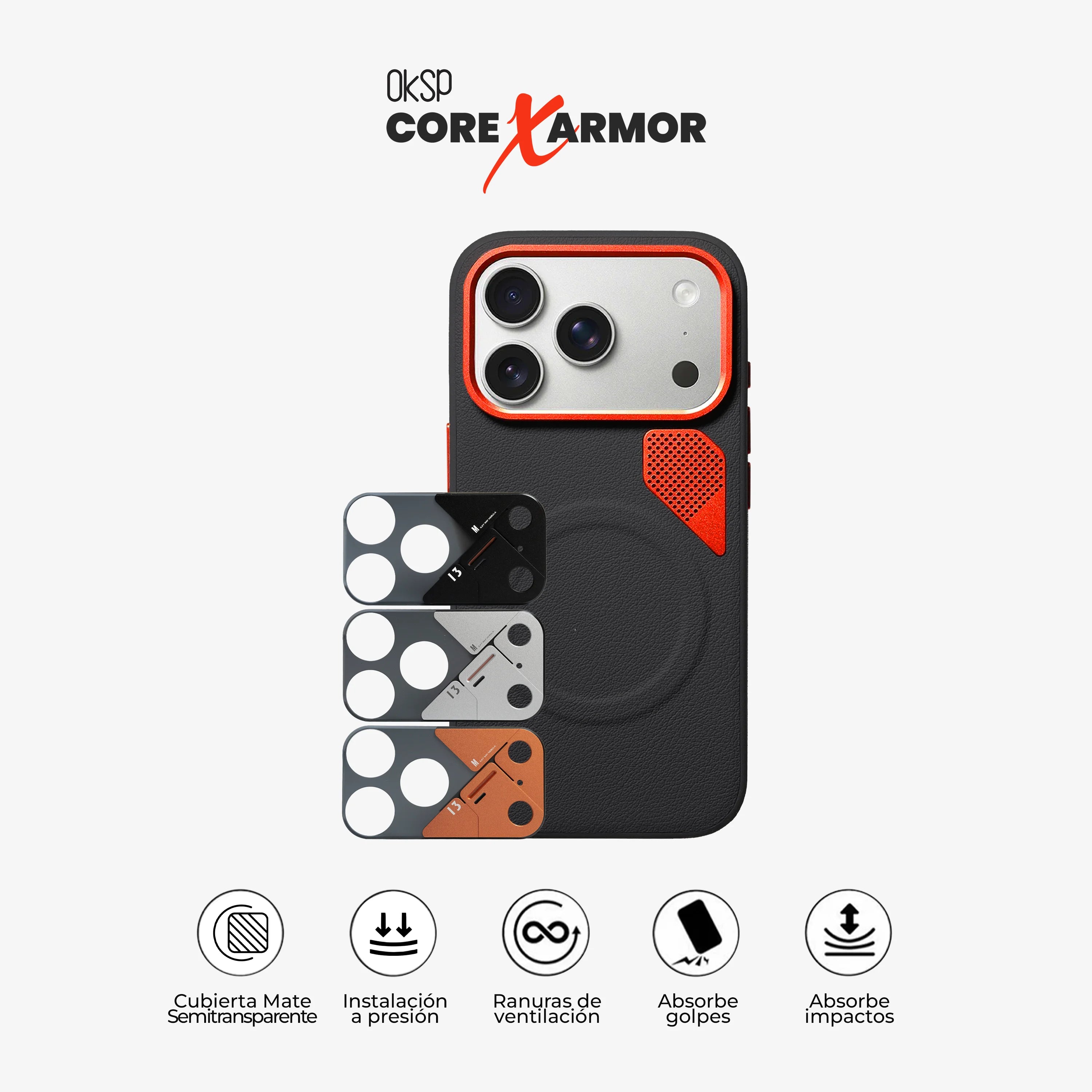 #Case Core X Armor - iPhone 17 Pro (MagSafe) (Color)_negro
