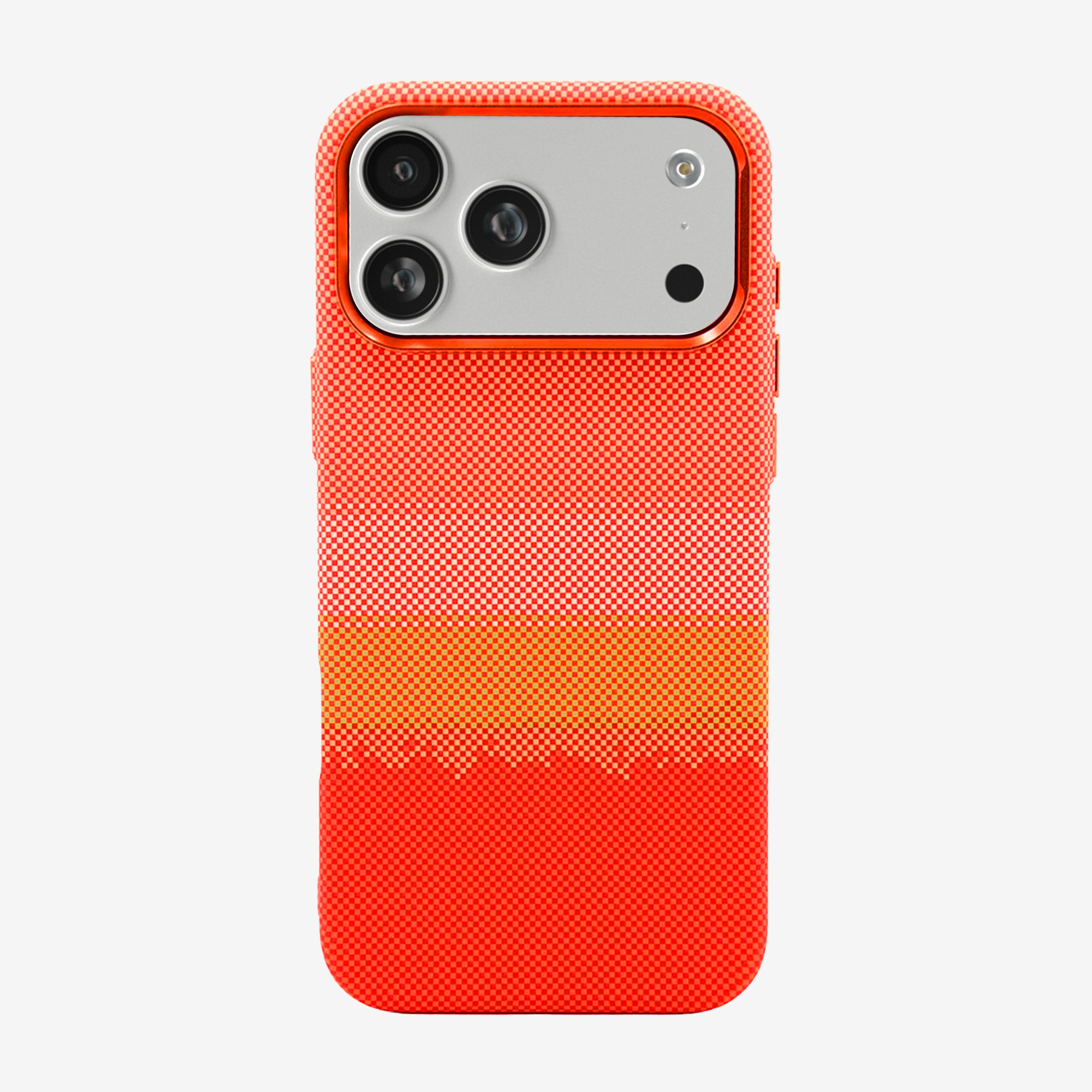 Case Luxo Diseño Fibra de Carbono - iPhone 17 Pro Max ( Orange )