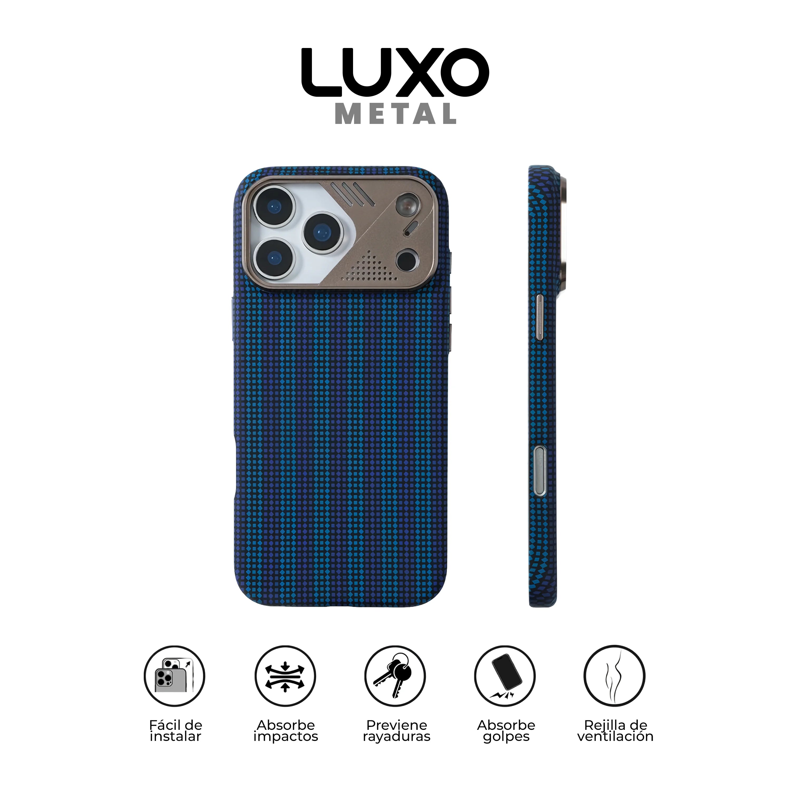 Case Delgado Luxo Metal - iPhone 17 Pro Max (Monocromo) (Magsafe)