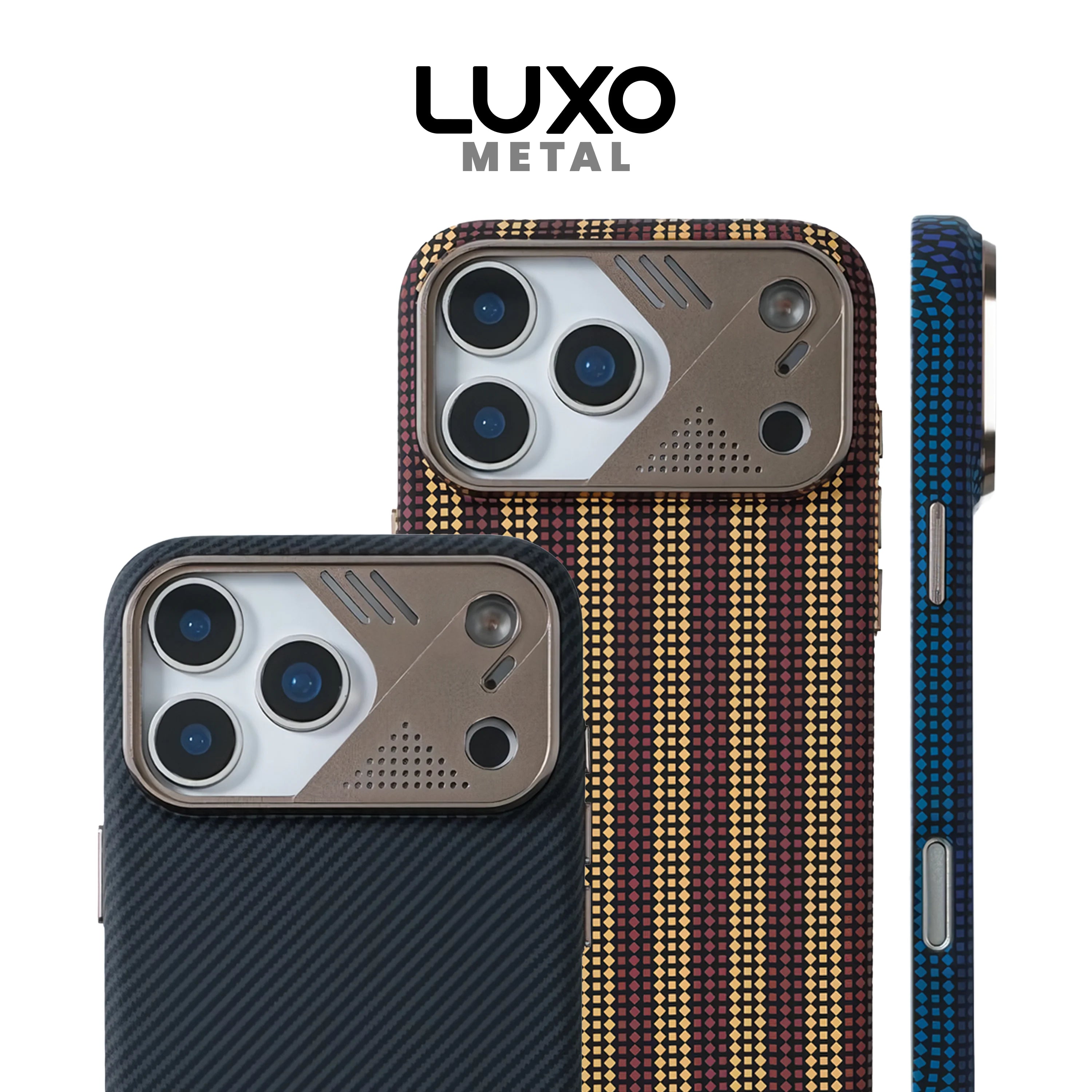 Case Delgado Luxo Metal - iPhone 17 Pro Max (Monocromo) (Magsafe)