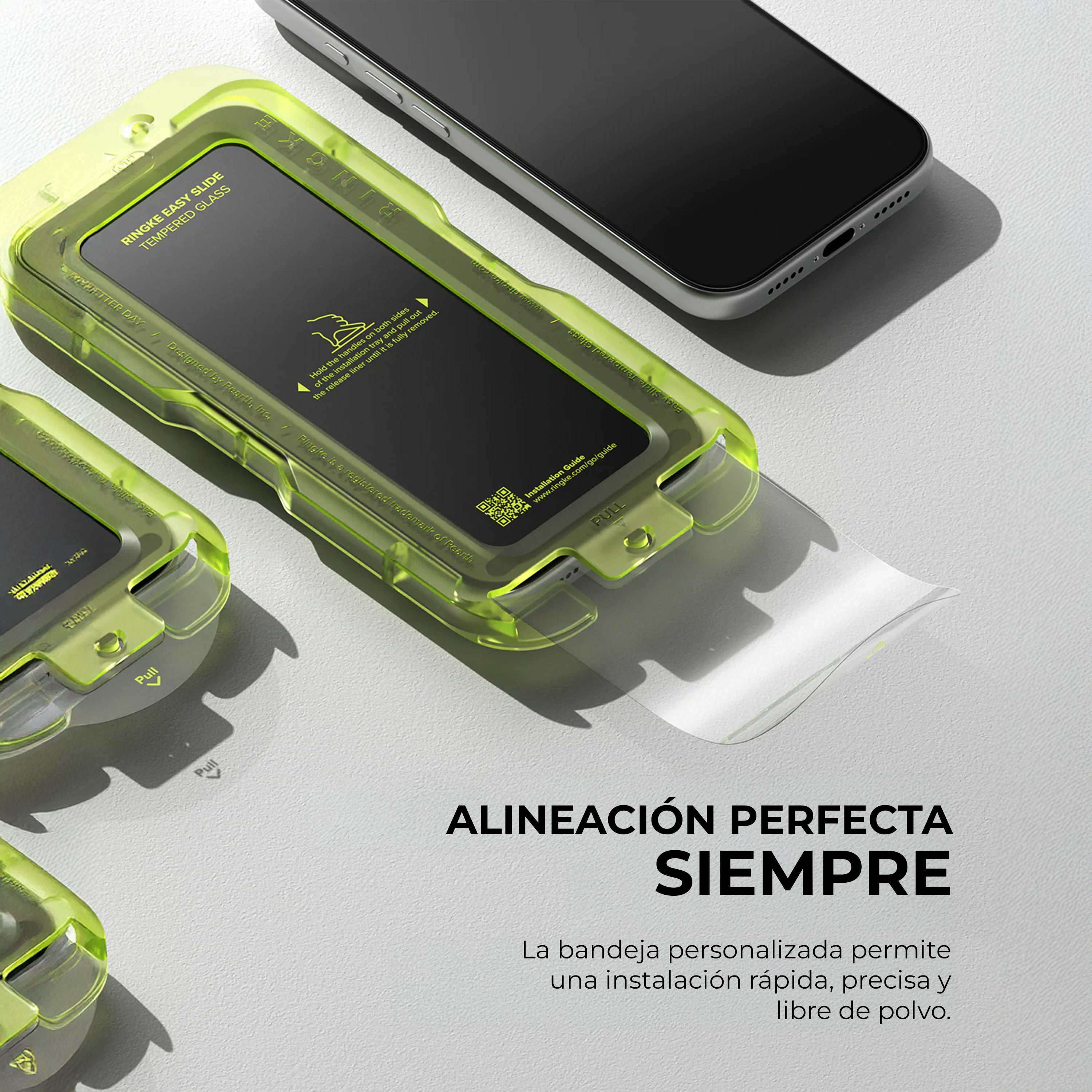 Protector de Pantalla Vidrio Ringke Easy Slide iPhone 17 Pro (Instalador) 1pcs