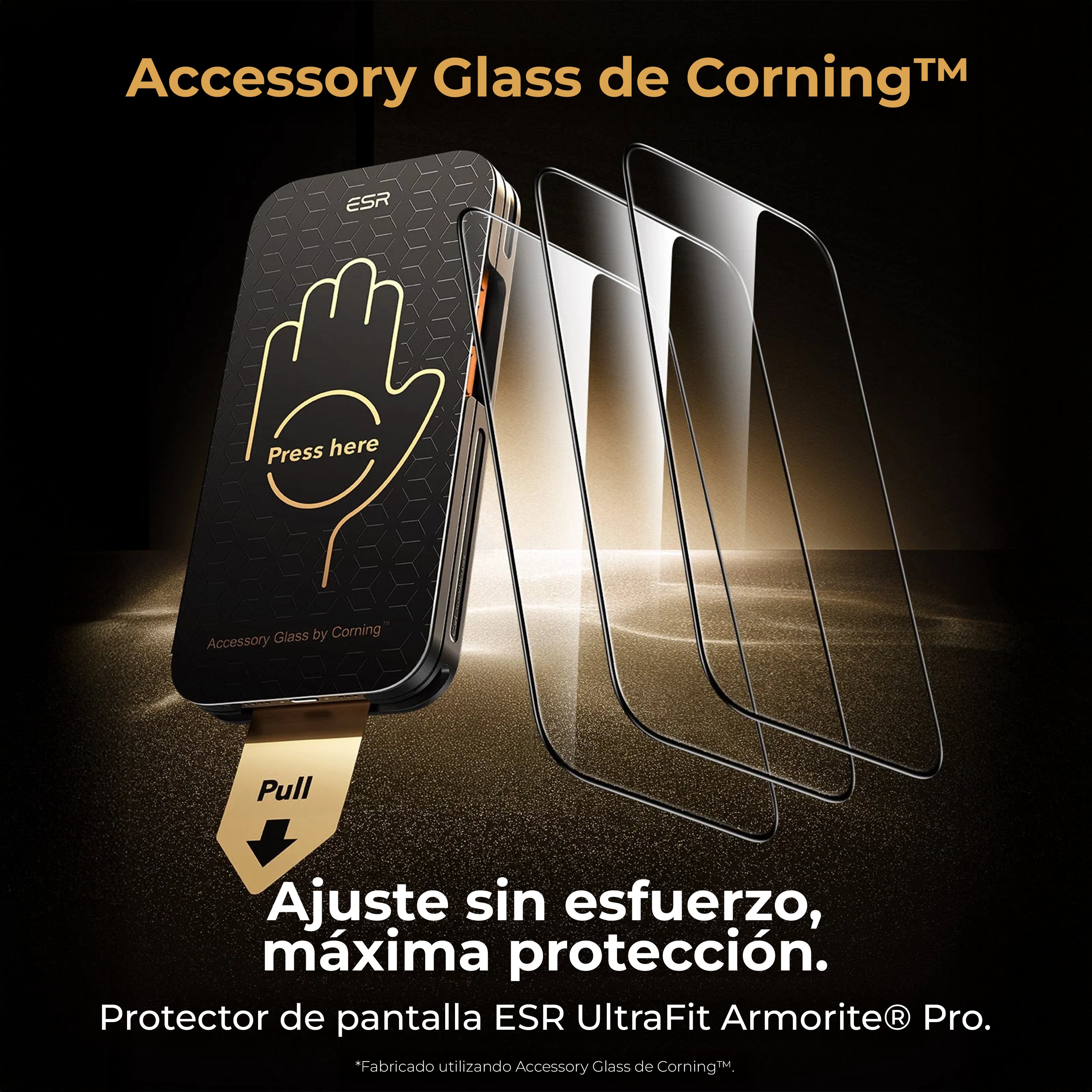 Protector de Pantalla Vidrio HD Premiun ESR iPhone 17 Pro