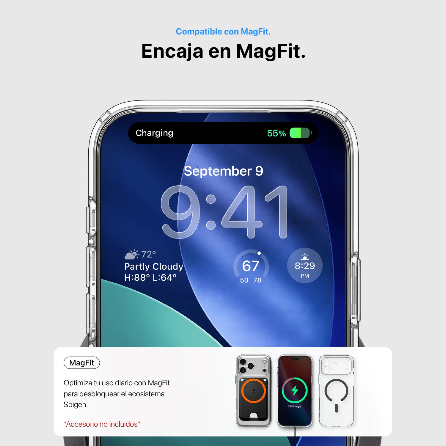 Case Spigen Crystal Hybrid  iPhone 17 Pro (MagSafe)