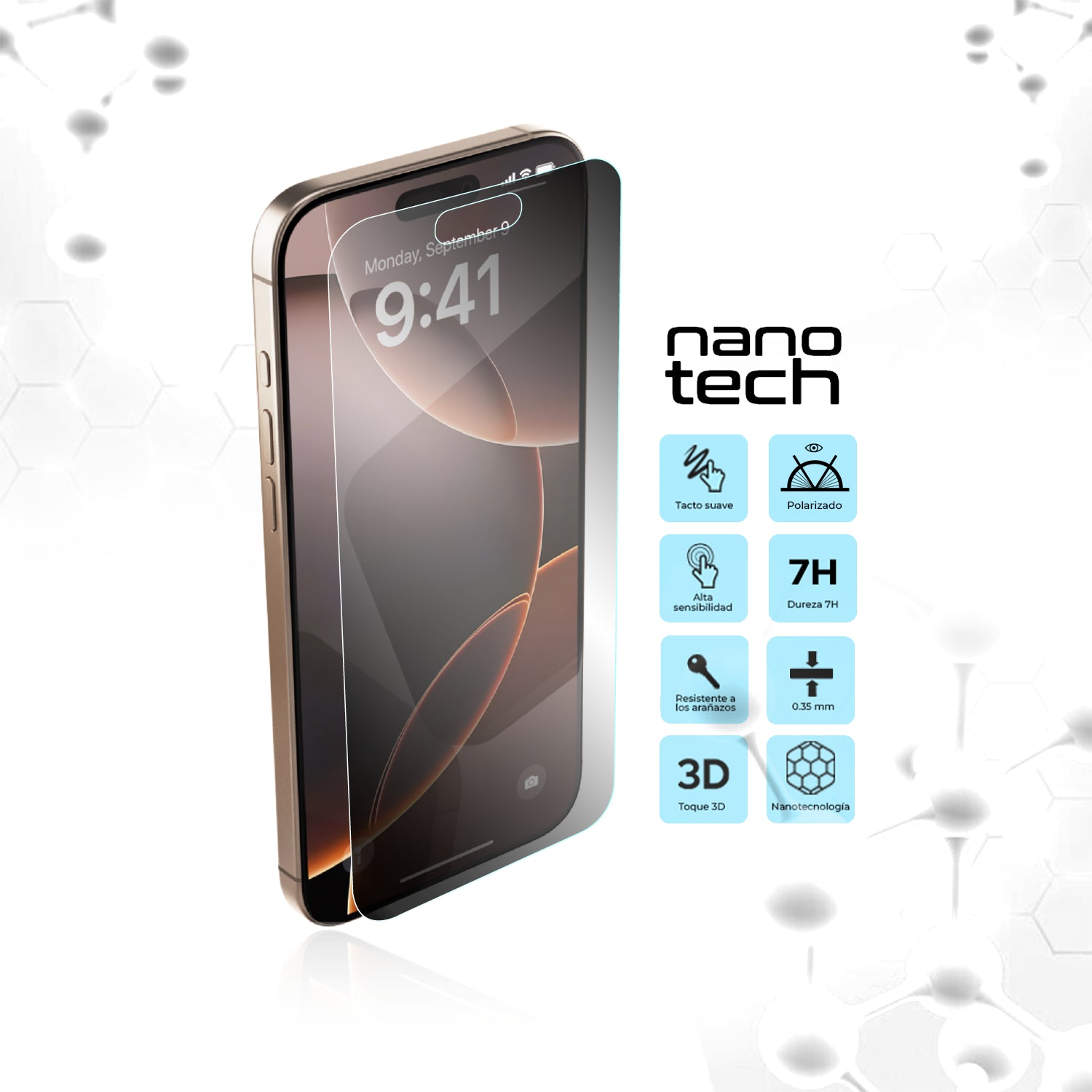Protector de Pantalla NanoTech Antiespía Mate -  iPhone 16 Pro Max