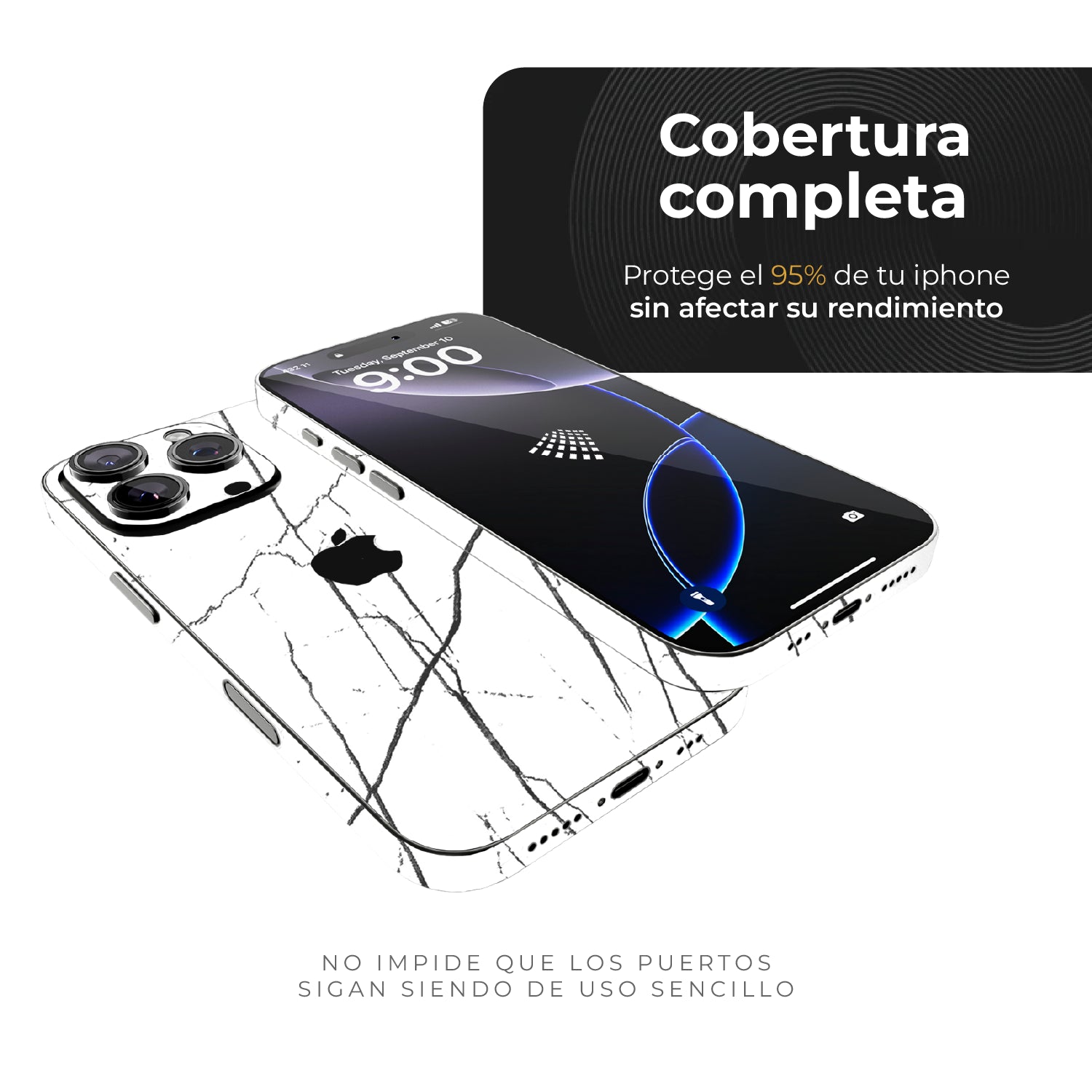 Skin Premium Mármol Nero - iPhone 16 Pro Max
