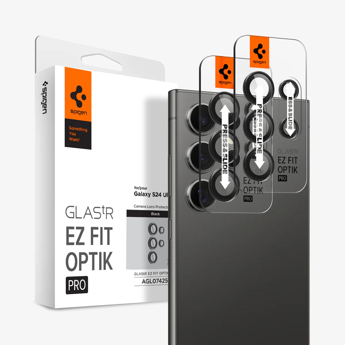 Protector de Cámara Spigen Optik Pro EZ Fit  Galaxy S24 Ultra (2 pack)