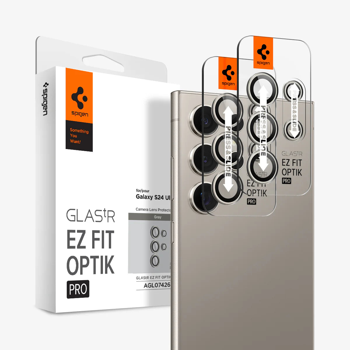 Protector de Cámara Spigen Optik Pro EZ Fit  Galaxy S24 Ultra (2 pack)