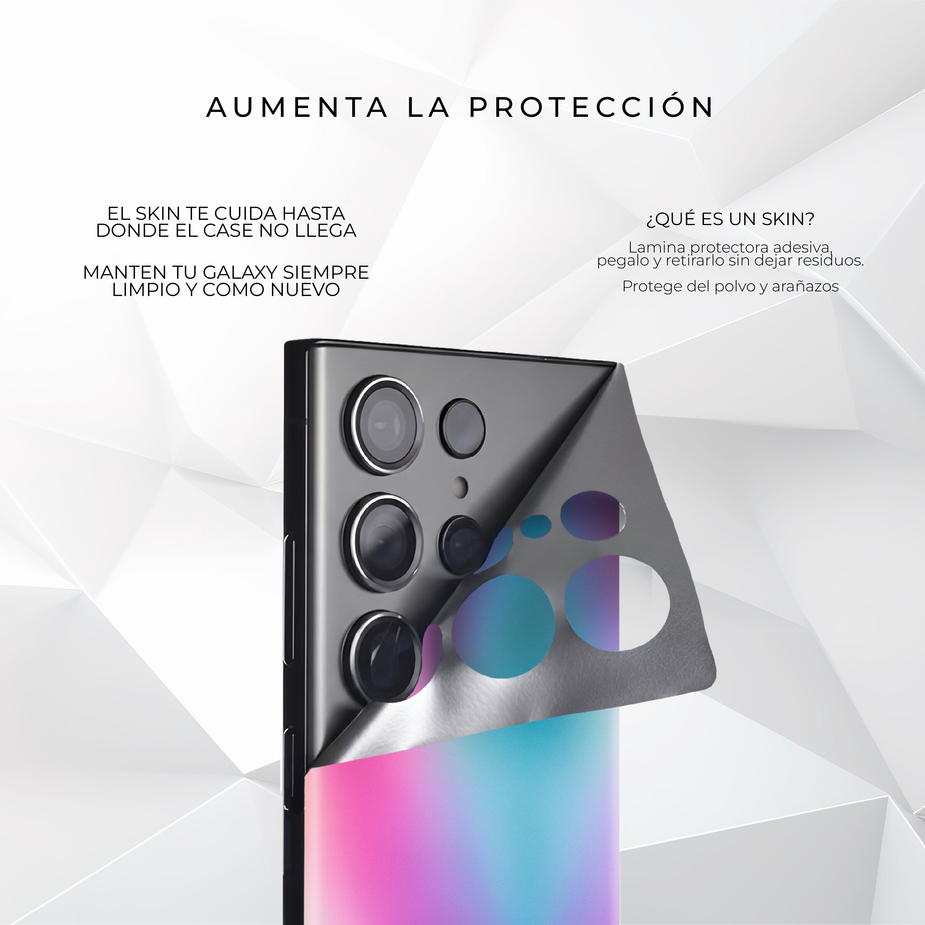 Tripack Galaxy S24 Ultra | Skin Premium + Case Color Pro 3 + Vidrio HD