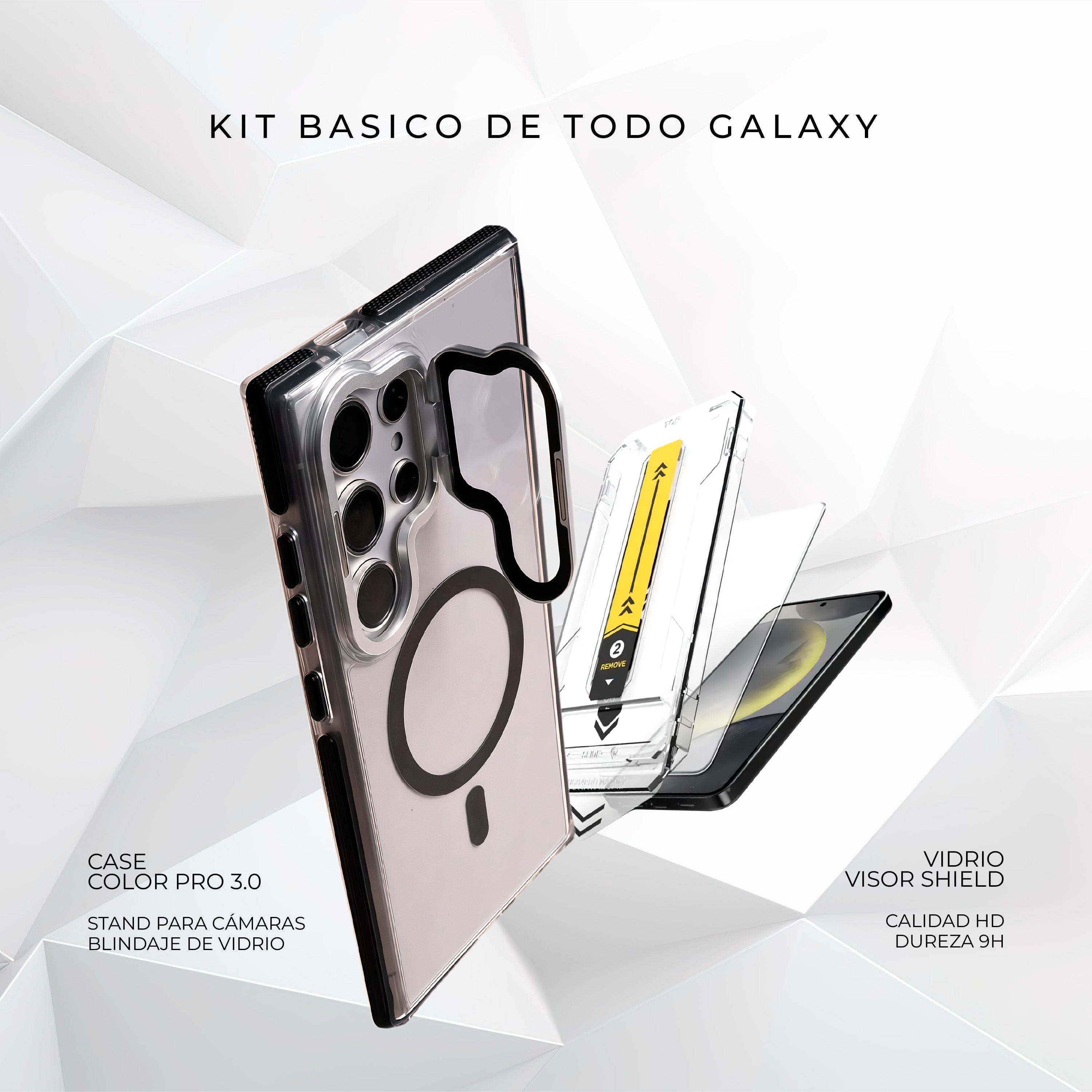 Tripack Galaxy S25 Plus | Skin Premium + Case Color Pro 3 + Vidrio HD