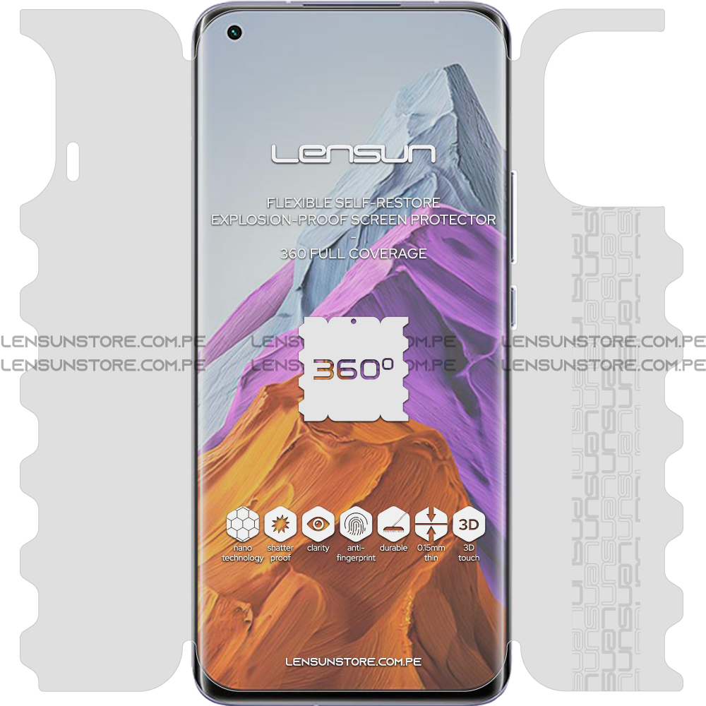 Lensun 360 Selfrestore Shield Protector de Pantalla Completa  Xiaomi MI 11 Pro