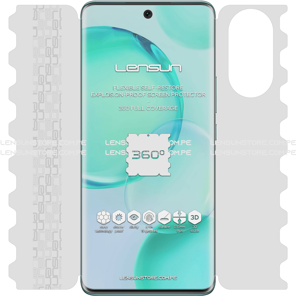 Lensun 360 Selfrestore Protector Pantalla Completa Xiaomi Redmi Note 9