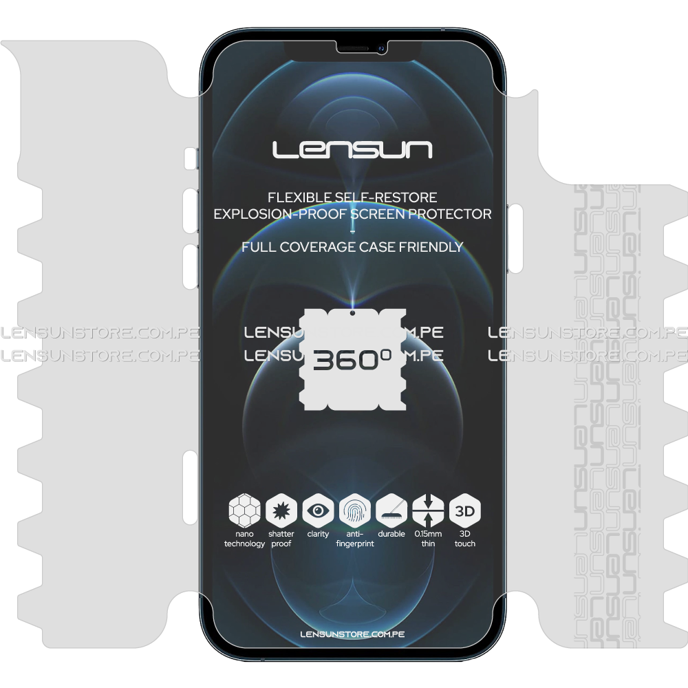 Lensun Protector 360° para iPhone 12 Pro Max