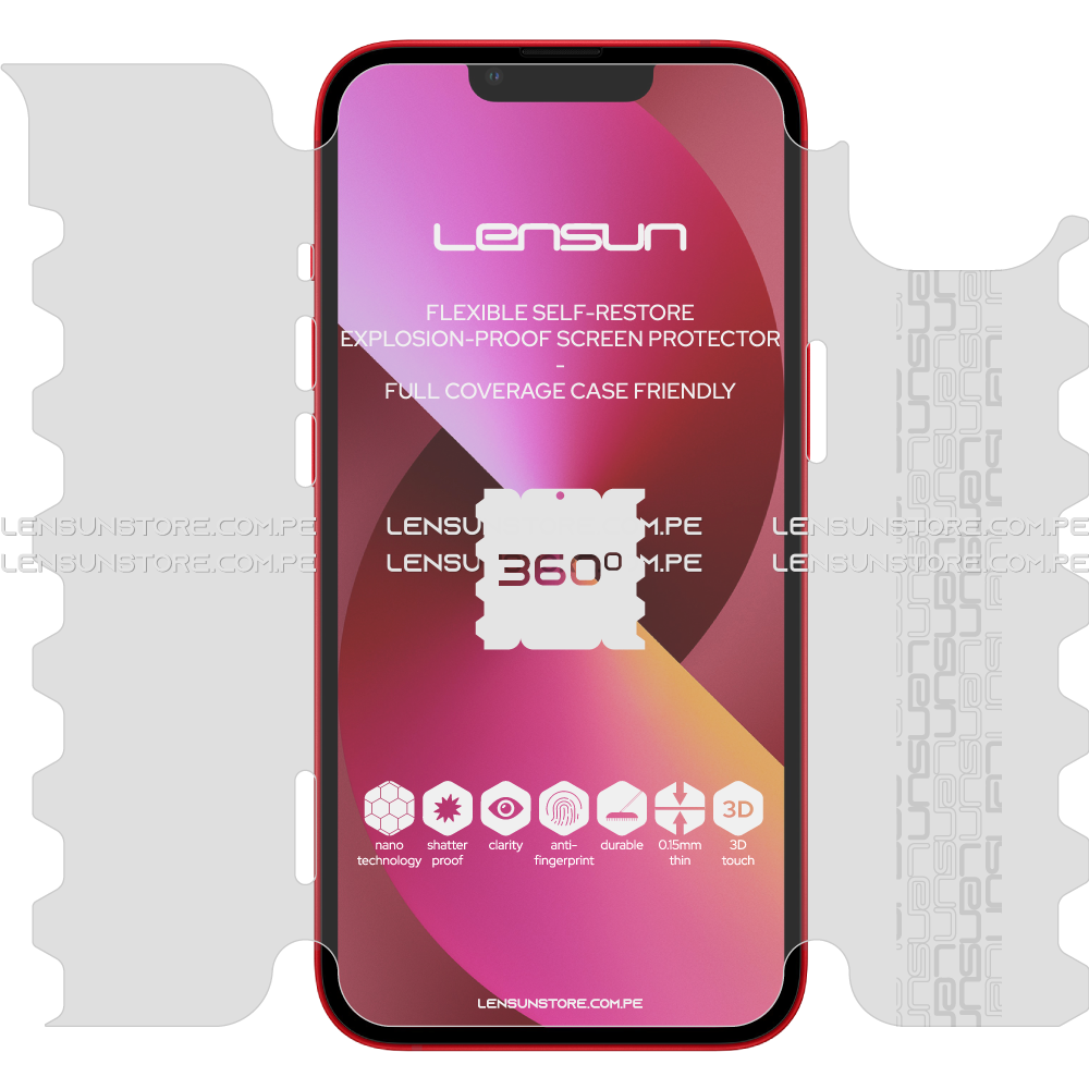 Lensun Protector 360° para iPhone 13 Mini