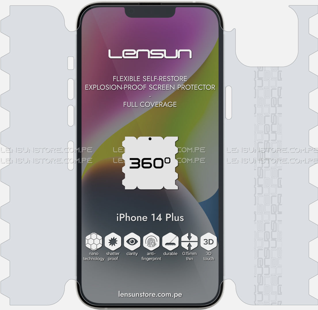 Lensun Protector 360º para iPhone 14 Plus