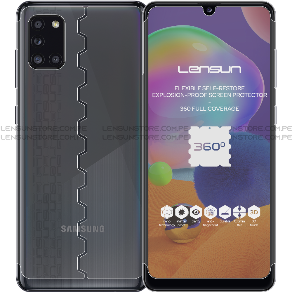 Lensun 360 Selfrestore Protector de Pantalla Completa Samsung Galaxy A31