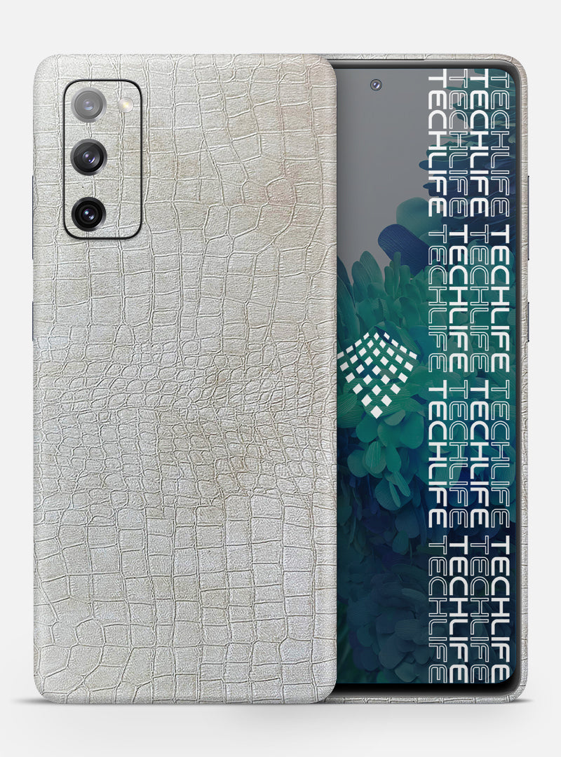 Skin Leather Reptile White para Galaxy S20 FE