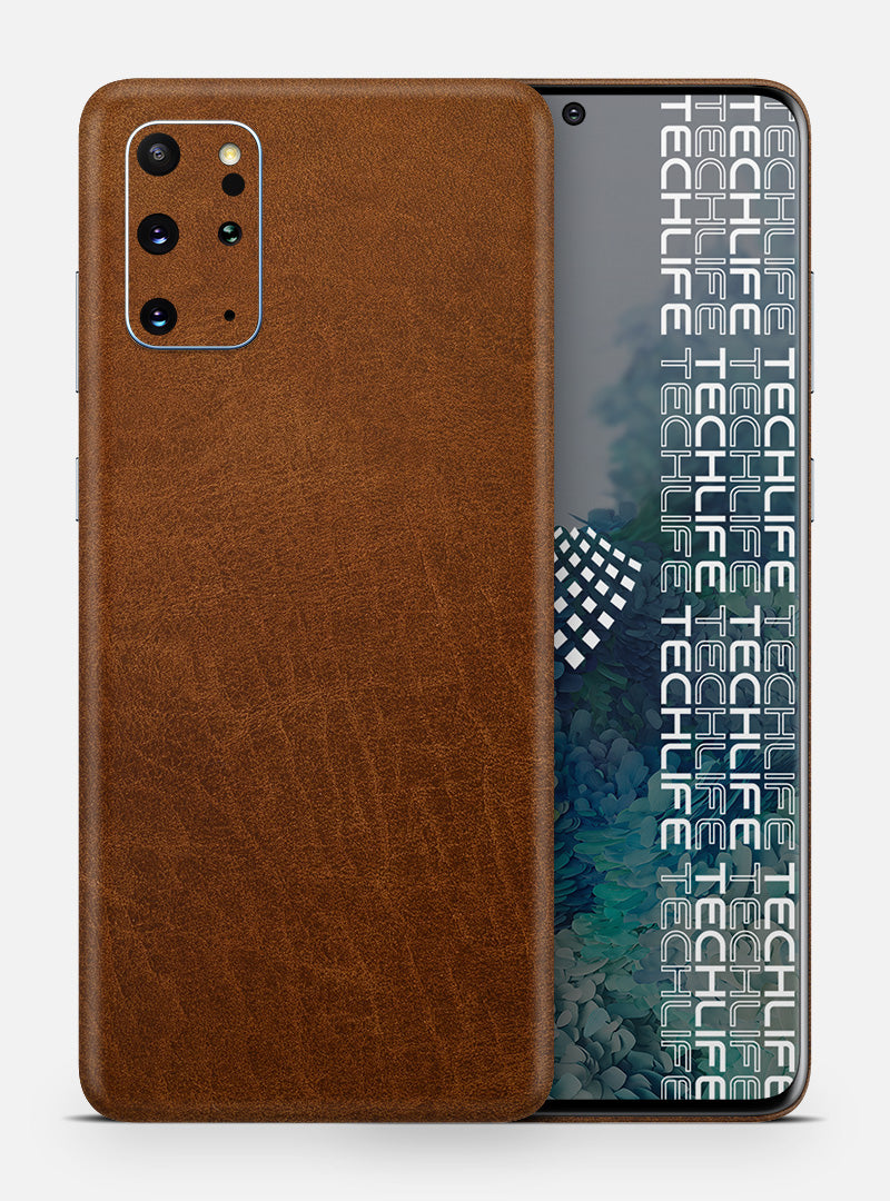 Skin Leather Classic Brown para Galaxy S20 Plus