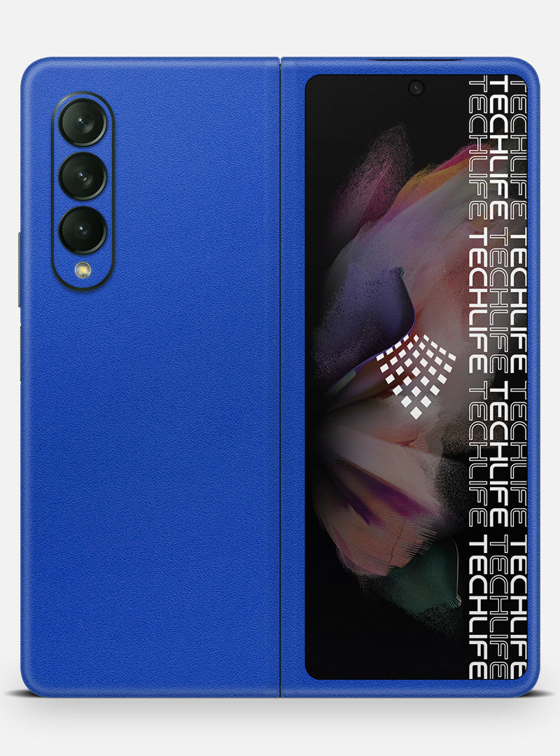 Skin Premium Color Azul Galaxy Z Fold 3