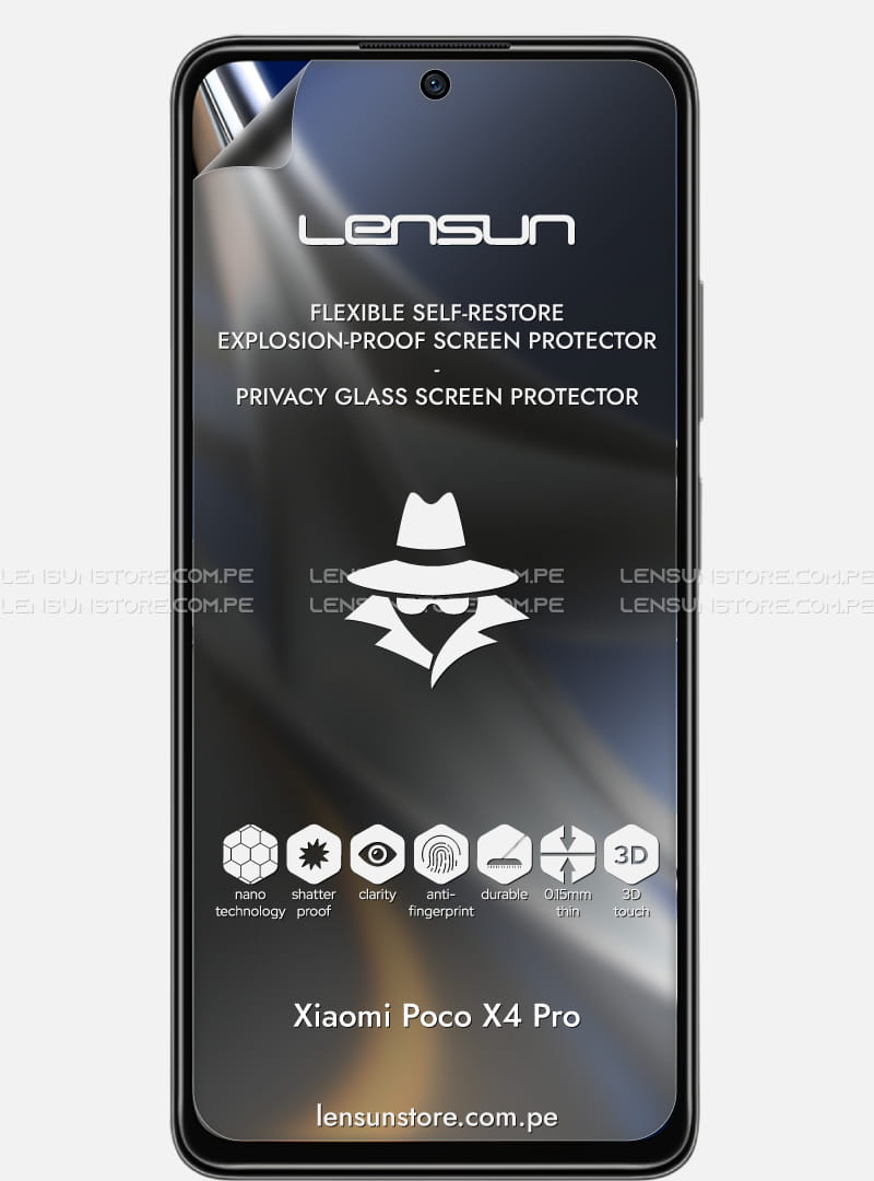 Lensun Protector Anti Spy para Xiaomi Poco x4 Pro