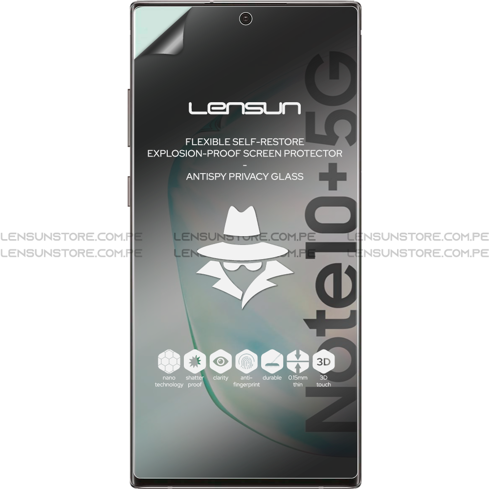Lensun Protector de Pantalla  Matte Anti Spy Shield Samsung Note S10 5G