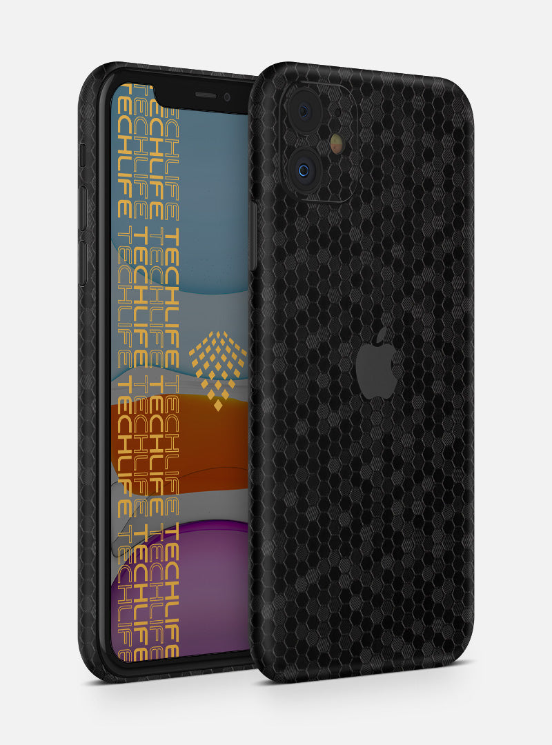 Skin Premium Black 3D Honeycomb para iPhone 11