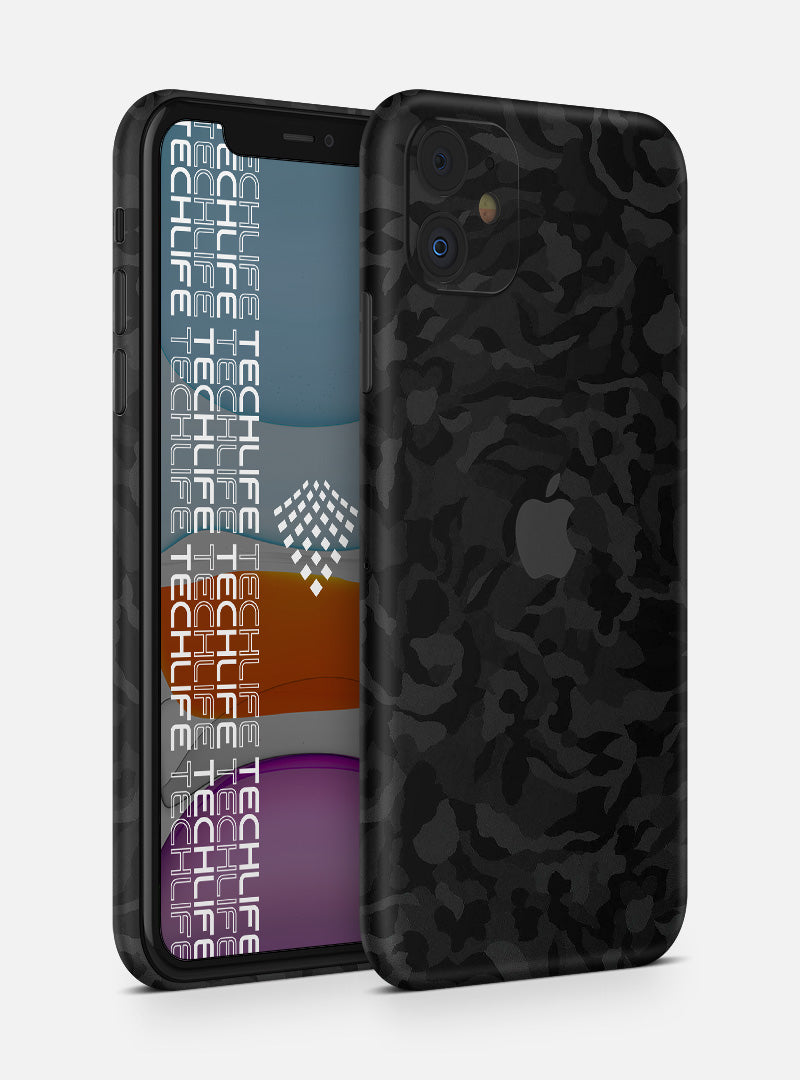 Skin Premium Camuflaje Espectro Negro iPhone 11