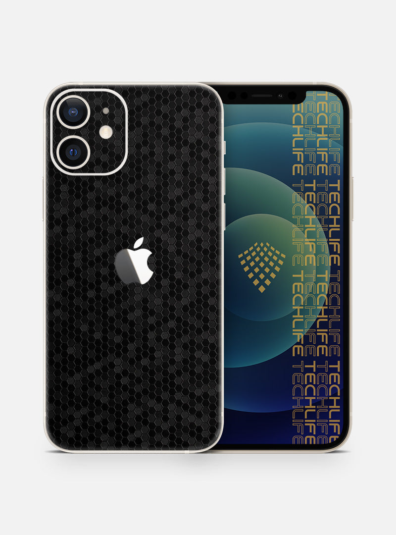 Skin Premium Black 3D Honeycomb para iPhone 12