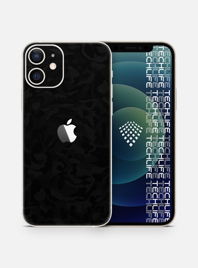 Skin Premium Camuflaje Espectro Negro iPhone 12