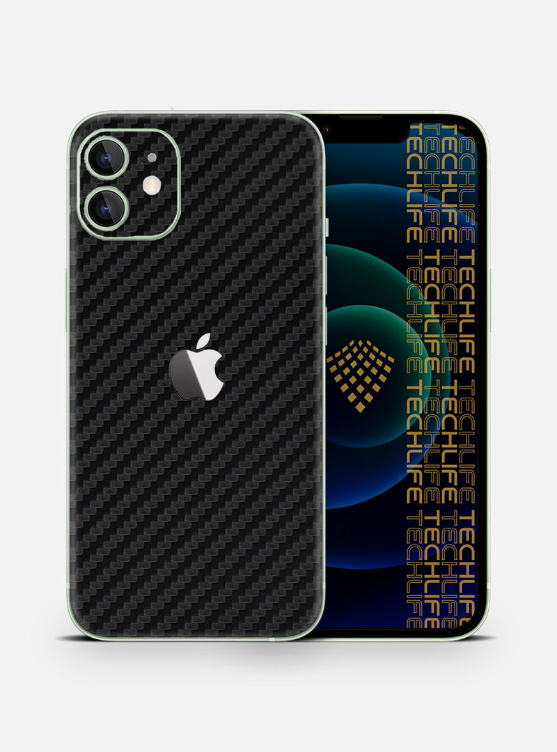 Skin  Black 3D Carbon para iPhone 12 Mini