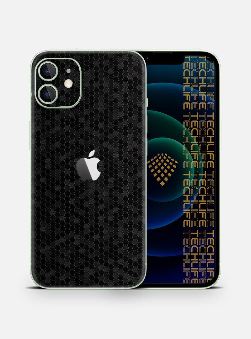 Skin Premium Black 3D Honeycomb para iPhone 12 Mini