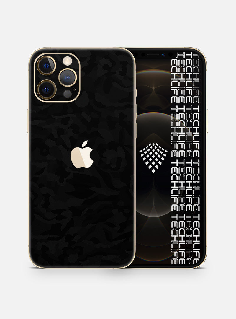 Skin Premium Camuflaje Espectro Negro iPhone 12 Pro
