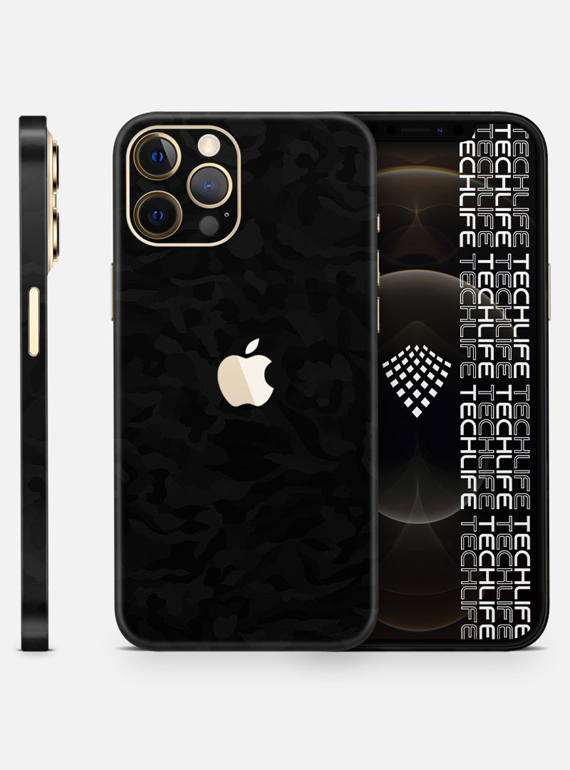 Skin Premium Camuflaje Espectro Negro iPhone 12 Pro
