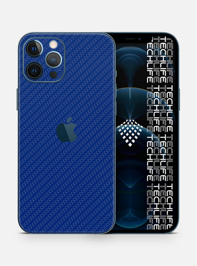 Skin Premium Carbono Azul iPhone 12 Pro Max