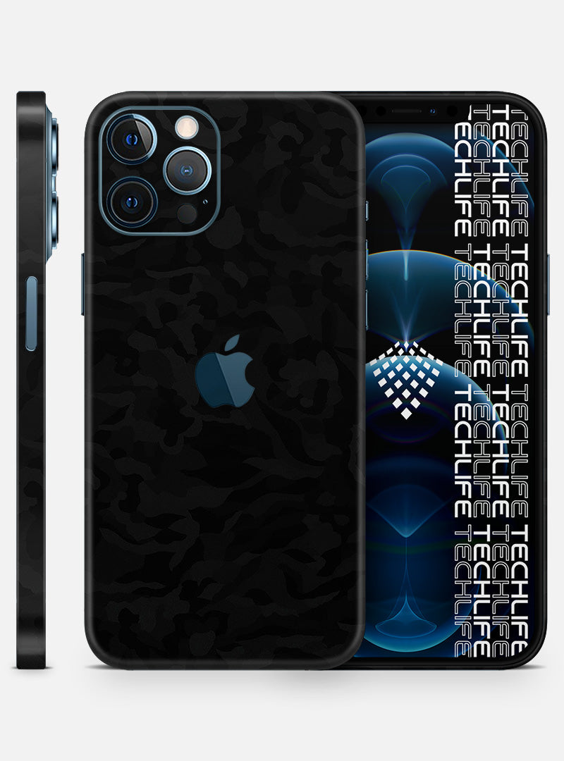 Skin Premium Camuflaje Espectro Negro iPhone 12 Pro Max