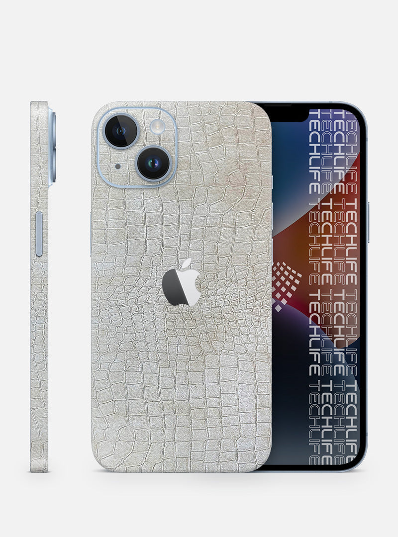 Skin Leather Reptile White para iPhone 14
