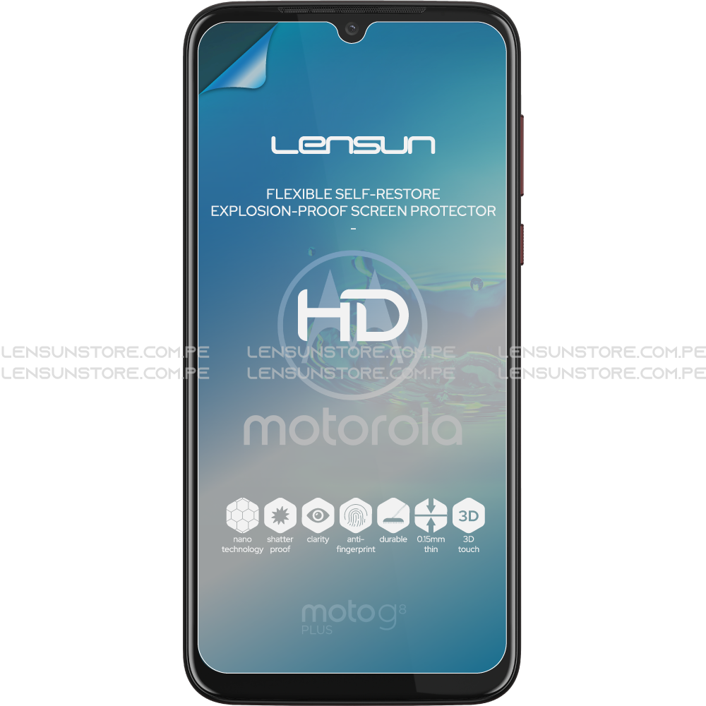 Lensun Protector de Pantalla HD Shield Motorola G8 Plus